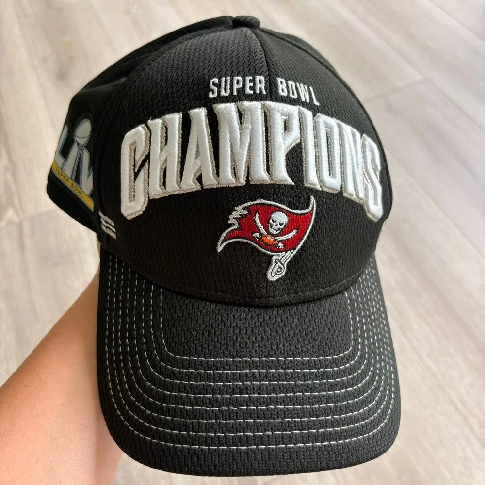 New Era Tampa Bay Buccaneers Super Bowl LV Champions Hat Black 9FORTY Snapback